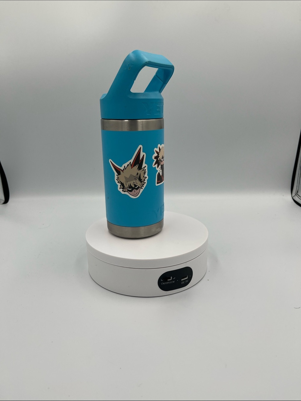 Yeti Blue Insulated Water Bottle with Handle